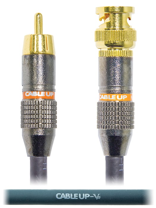 Cable Up by Vu RM-BNC-10 10 ft 75 Ohm RCA Male to BNC Video Cable RM-BNC-10