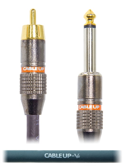 Cable Up by Vu RM-PM2-10 10 ft RCA Male to 1/4" TS Male Unbalanced Cable RM-PM2-10