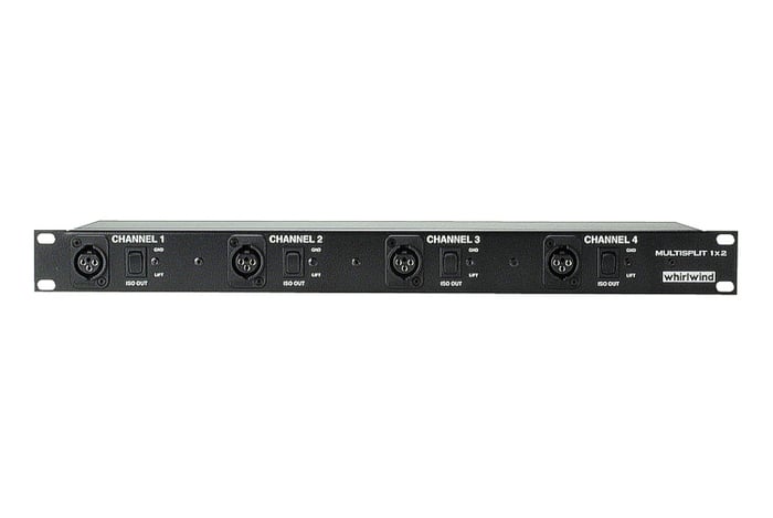 Whirlwind MLTSP1X2 1RU 4 Channel Microphone Splitter