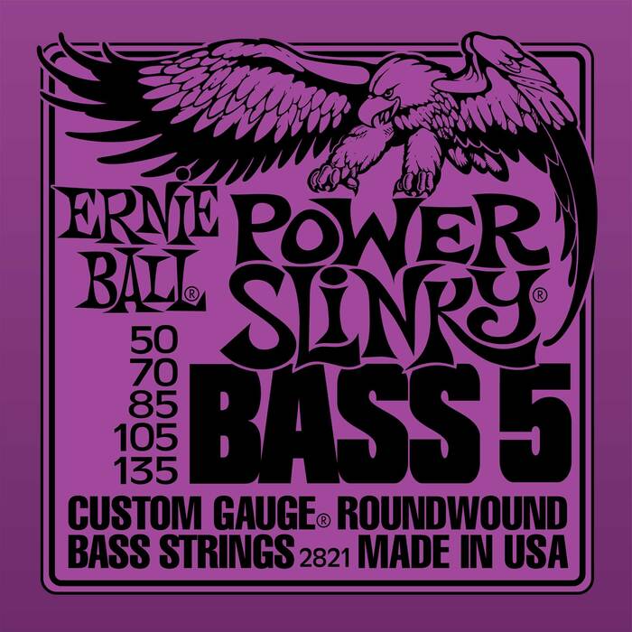 Ernie Ball P02821 Power Slinky 5-String Electric Bass Strings