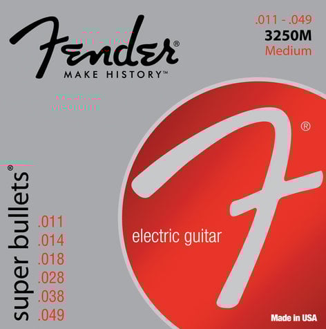 Fender 3250M Medium Super Bullets Electric Guitar Strings 3250M