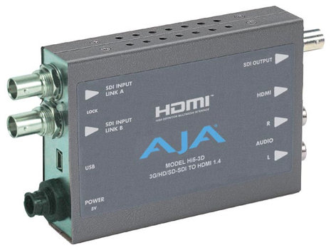 AJA Video Systems Inc Hi5-3D HD/3G-SDI to HDMI 1.4a Multiplexer with Power Supply HI5-3D