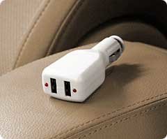 RadTech AUTO-POWER In-Vehicle Dual USB IPod & IPhone Car Charger, 5v, 500mA Output