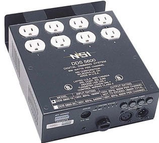 Leviton N5600-D00 DDS 5600 4-Channel 600W/CH Dimmer/Relay System With DMX Installed, 15 A Power Supply Cord