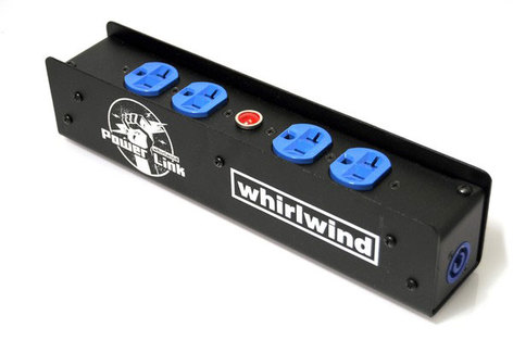 Whirlwind PL1-420 Power Link Box With Powercon In/Out And 4 Edison Receptacles