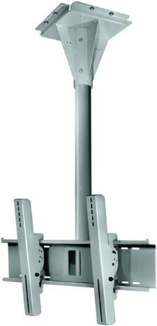 Peerless ECMU-02-C-S 2 ft. Long Gray Universal Wind-Rated Outdoor Concrete Ceiling Mount for 32"-65" Flat Panel Screens ECMU-02-C-S