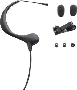 Audio-Technica BP893 Earset Microphone, Omni-Directional Condenser, with Power Supply, for Wired Use, Black BP893