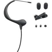Audio-Technica BP893CLM3 Earset Mic, Omni Condenser wired for Sennheiser 3.5mm locking mini plug, Black BP893CLM3