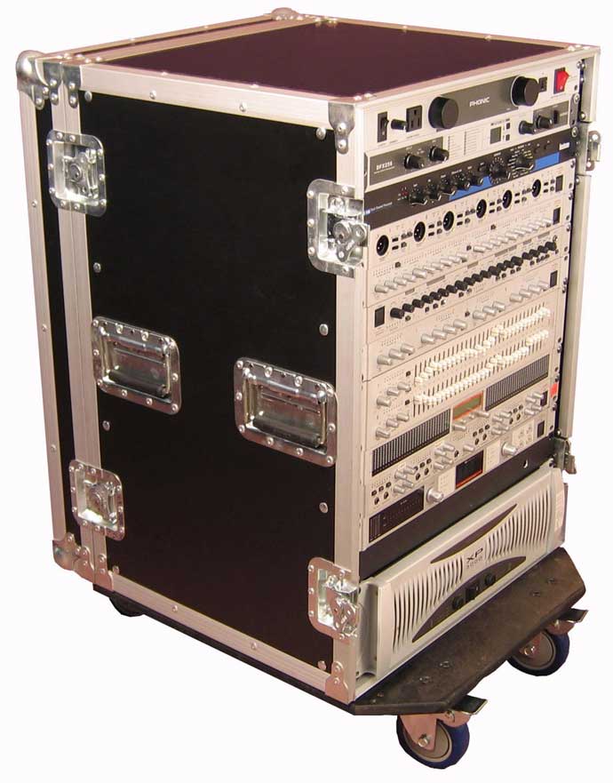 Oversized ATA 16RU Amp Rack with Casters