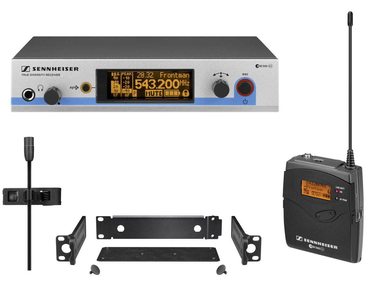 Wireless Bodypack Microphone System with MKE 2 Clip-On Condenser Microphone