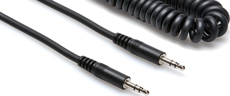 5 ft. Stereo Interconnect Coiled Cable, 3.5mm TRS-M to 3.5mm TRS-M