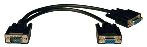 1-ft. High-Resolution SXGA/UXGA Monitor Y Splitter Cable
