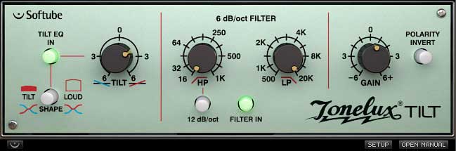 EQ Plugin with Switchable 6 or 12dB/Octave Filter