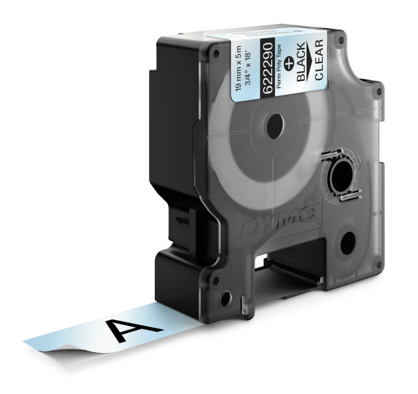 3/4" Clear Permanent Polyester Labels, 18' Roll