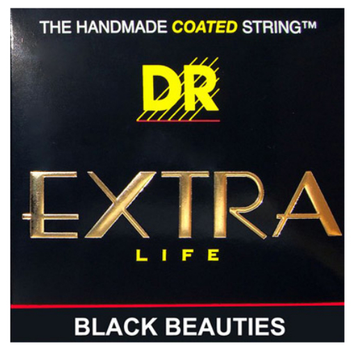Medium Extra Life Black Beauties Coated Electric Guitar Strings
