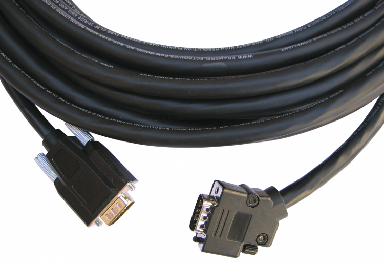 50 ft 15-pin HD Plenum Cable with a 45° Side-Angled Connector