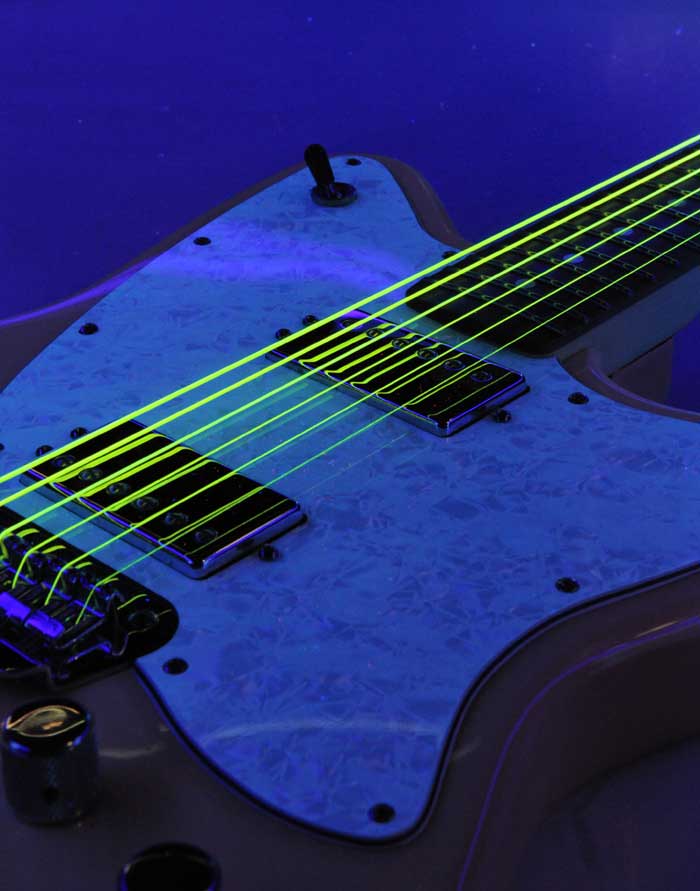 Medium NEON HiDef SuperStrings Electric Guitar Strings in Yellow