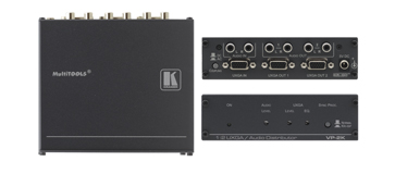 1:2 Computer Graphics Video and Stereo Audio Distribution Amplifier