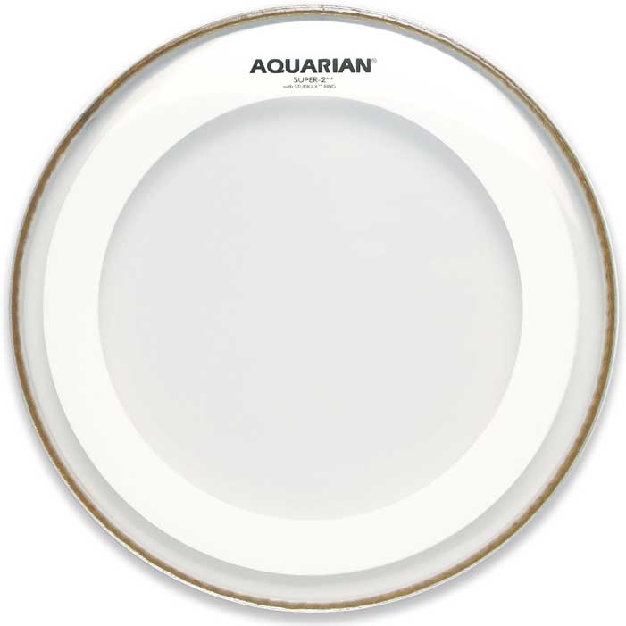 10" Super-2 Clear Drum Head with Studio-X Ring