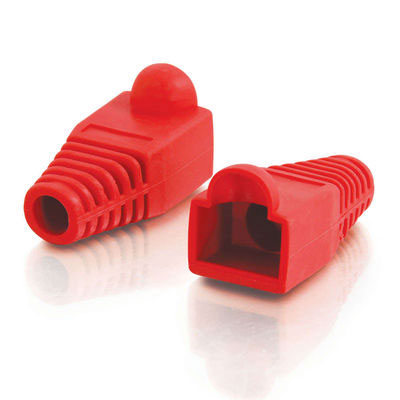 RJ45 Snagless Boot Cover, 6.0mm OD, Red , 50pk