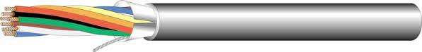 6 Conductor Cable, 22GA, Shielded, Plenum