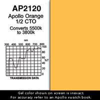 GelSheet, 20"x24", Apollo Orange 1/2 CTO