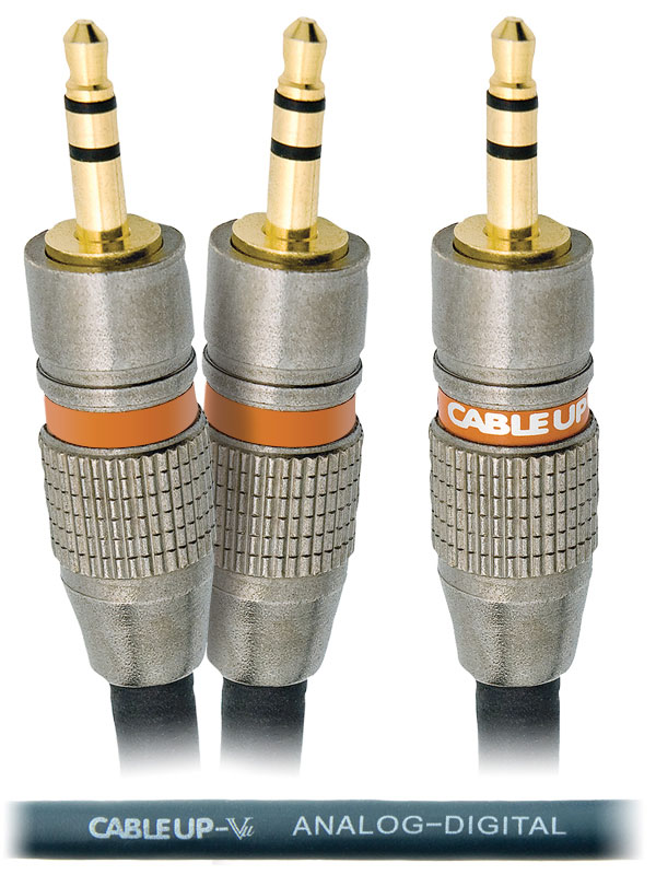 3 ft 1/8" TRS Male to Dual 1/8" TRS Male Parallel Y-Cable