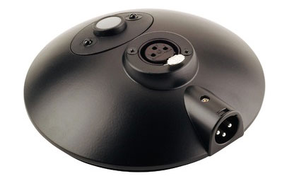 Round Weighted Base for Desktop Microphones with XLR Plugs