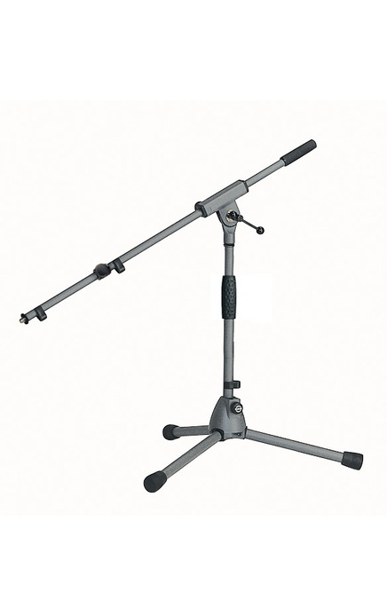 Low-Level Microphone Stand with Gray Powder Coat Finish