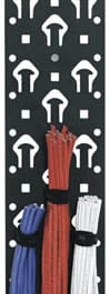 6-Pack of 4-3/4" W Vertical Cable Lacer Strips for 23RU Racks with Slot Lacer