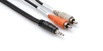 Stereo Breakout, 3.5mm TRS to Dual RCA, 15ft