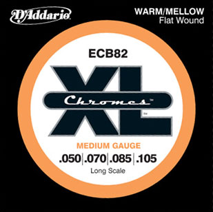 Medium Flatwound Long Scale Electric Bass Strings