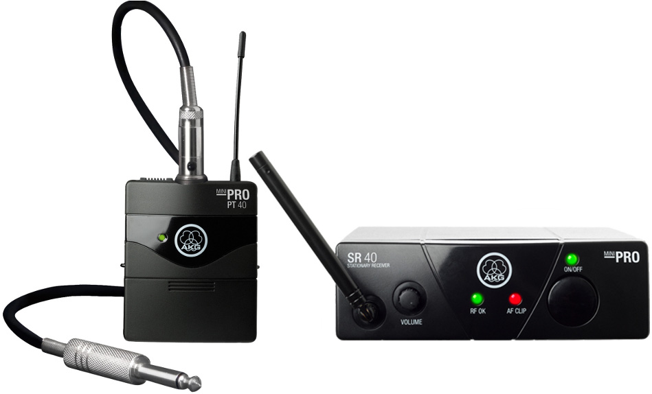 UHF Wireless System with MKG L Instrument Cable