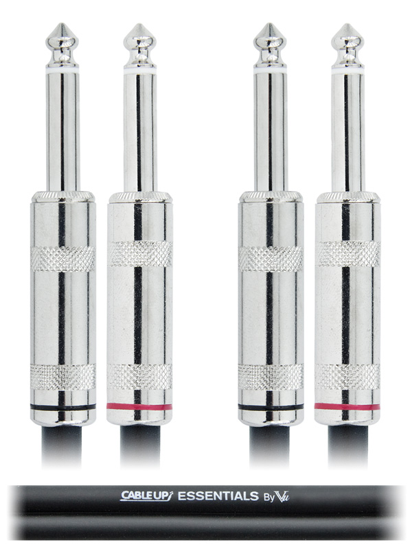 15 ft 1/4" TS Male to 1/4" TS Male Unbalanced Cable