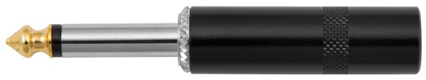 1/4" Male TS Connector with Gold Tip