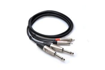 Stereo Interconnect, Dual 1/4 TRS to RCA, 20ft