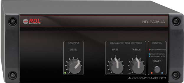 35 Watt Power Amplifier - 25, 70, 100V, with Power Supply