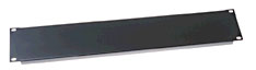 1/3rd RU Flanged Aluminum Black Blank Rack Panel