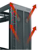 44 RU 6-Fan High CFM Split Rear Door for DRK-44 Rack