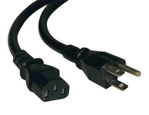 6' Power Cord AC 125V 15A