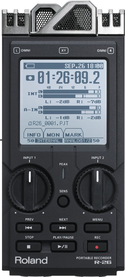 Portable Recorder with 3-Way Microphone