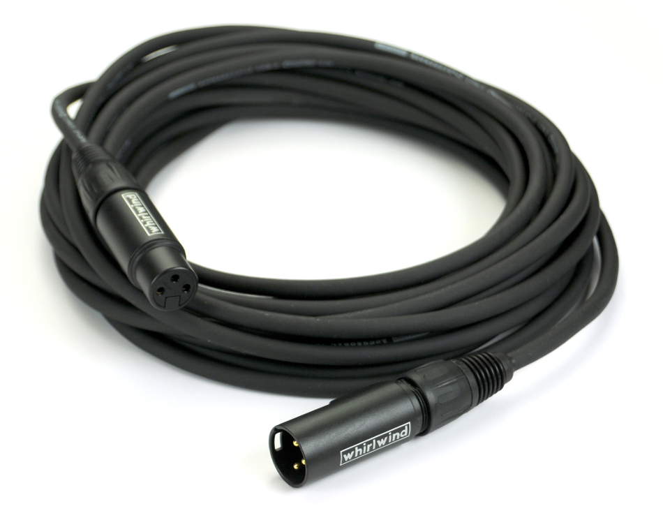 30 ft XLR Male to Female Microphone Cable with Black Jacket