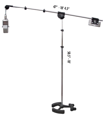 3.5'-9.5' Microphone Boom Stand in Black