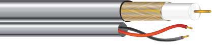 RG59/U CCTV + Power Coax, Plenum Rated Cable, 1000ft