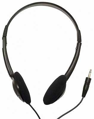 Headphones, 2 x 32 O, 2.6' Cable, Stereo Mini-jack, For Tour Guide Systems