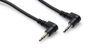 Stereo Interconnect, Right-angle 3.5 mm TRS to Same, 5 ft