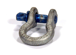 Shackle, Screw Pin Anchor, 1/4", Silver