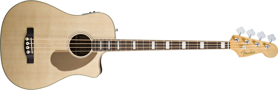 Natural Finish Acoustic/Electric Bass with Hardshell Case