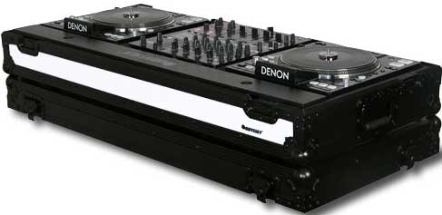 Flight FX Series DJ Coffin with Color Changing Panel & Wheels, for 2 CD/Media Players & a 12" W Mixer