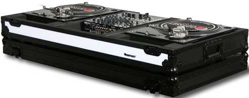 Flight FX Series DJ Coffin with Wheels, for 2 Turntables in "Battle Mode" & a 12" W Mixer